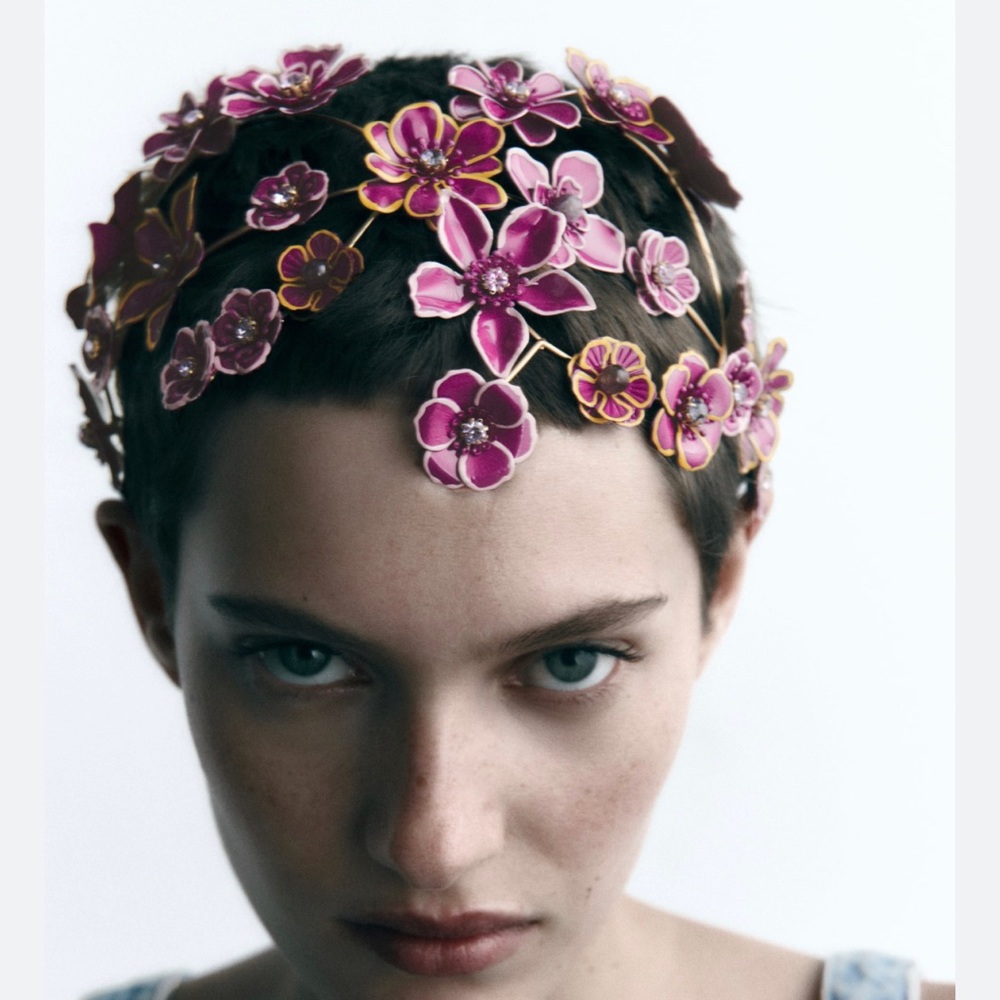 Zara Sparkly Floral Headband